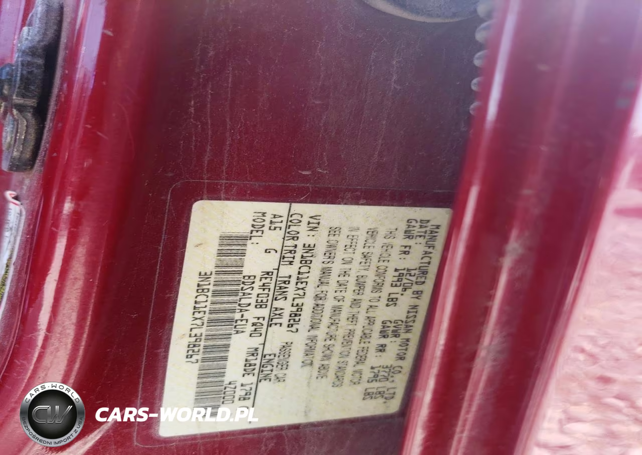 2007 Nissan Versa 1.8 S VIN:3N1BC11EX7L398267 - 12