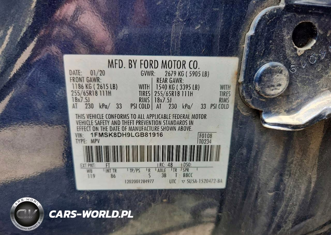 2020 Ford Explorer Xlt VIN:1FMSK8DH9LGB81916 - 13