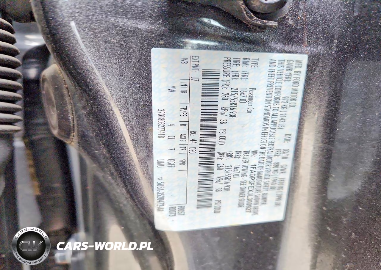 2018 Ford Focus Se VIN:1FADP3FEXJL300927 - 12
