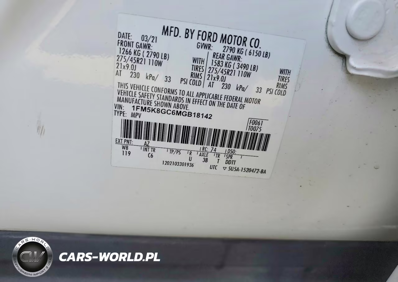 2021 Ford Explorer St VIN:1FM5K8GC6MGB18142 - 13