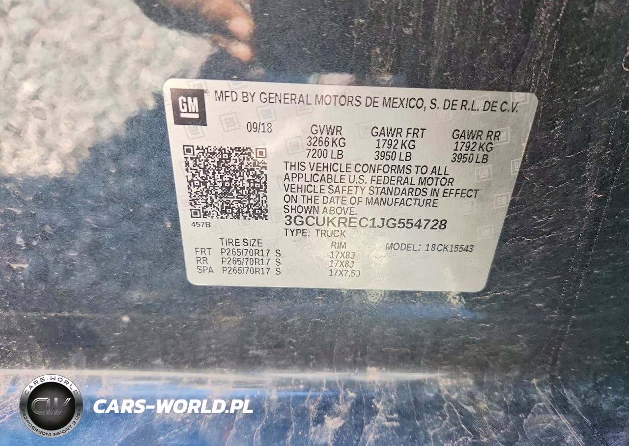 2018 Chevrolet Silverado K1500 Lt VIN:3GCUKREC1JG554728 - 12