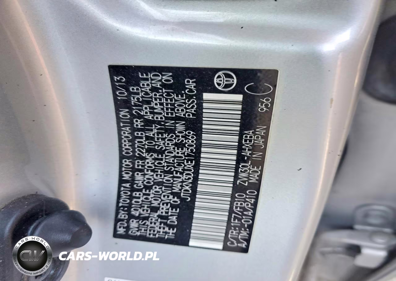 2014 Toyota Prius Two VIN:JTDKN3DUXE1750869 - 12