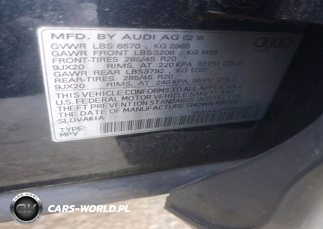 2017 Audi Q7 Premium VIN:WA1AAAF75HD008315 - 13