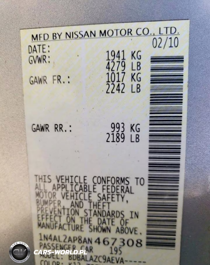 2010 Nissan Altima 2.5 VIN:1N4AL2AP8AN467308 - 12