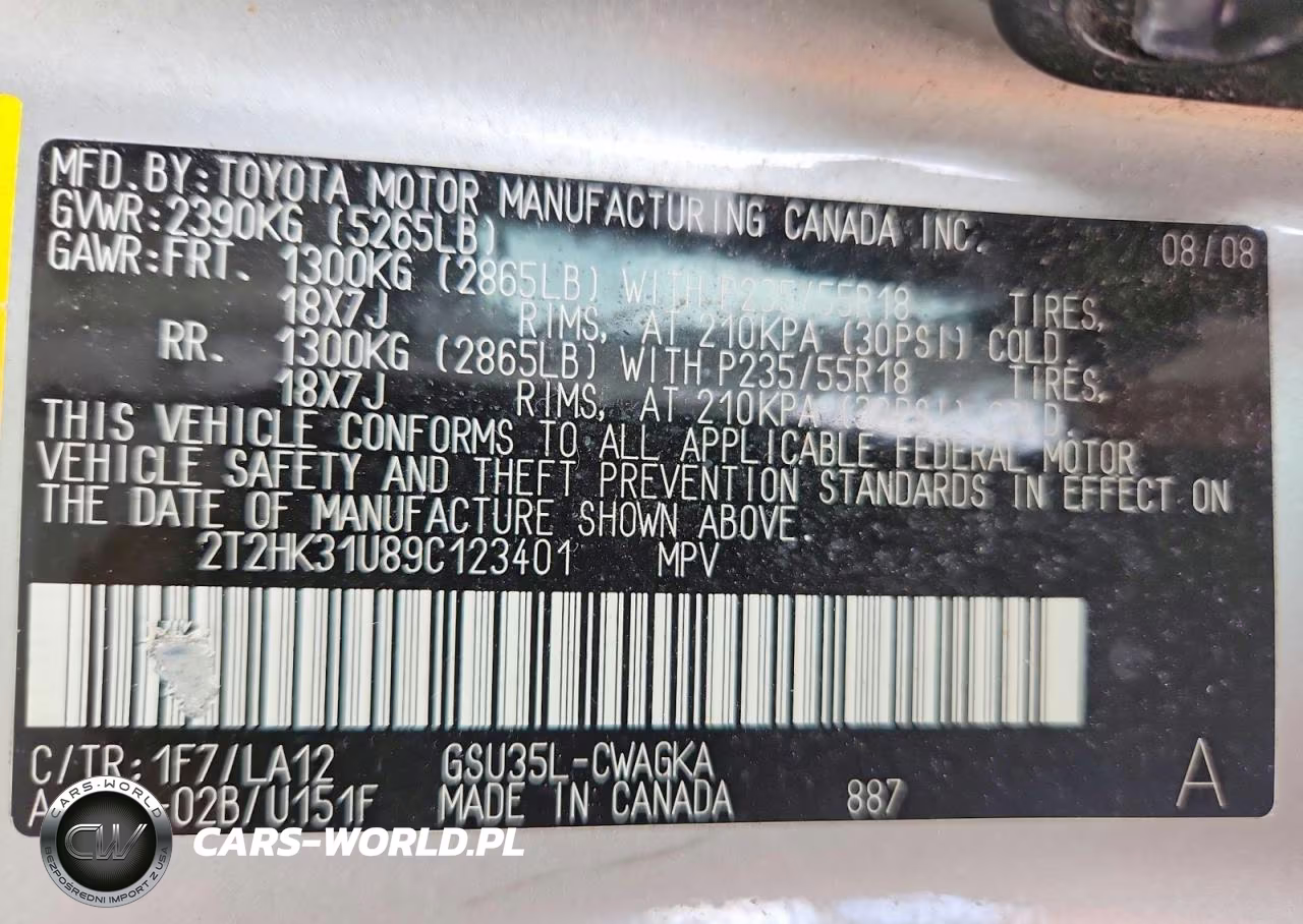 2009 Lexus Rx 350 VIN:2T2HK31U89C123401 - 13