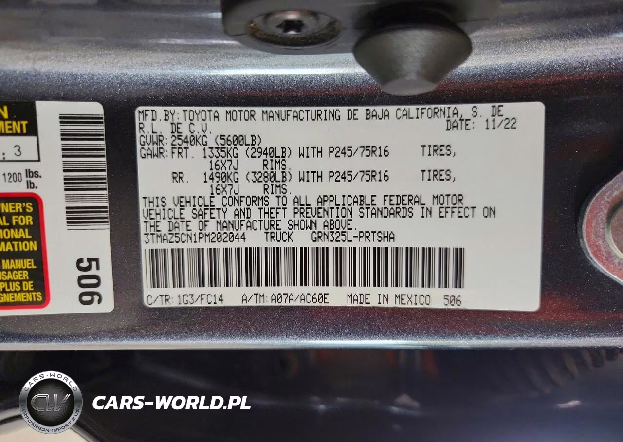 2023 Toyota Tacoma Sr5 V6 VIN:3TMAZ5CN1PM202044 - 12