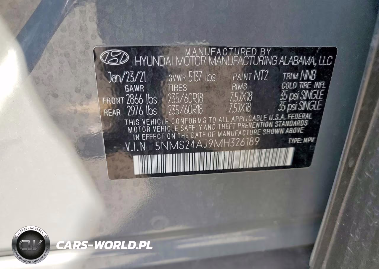 2021 Hyundai Santa Fe Sel VIN:5NMS24AJ9MH326189 - 14