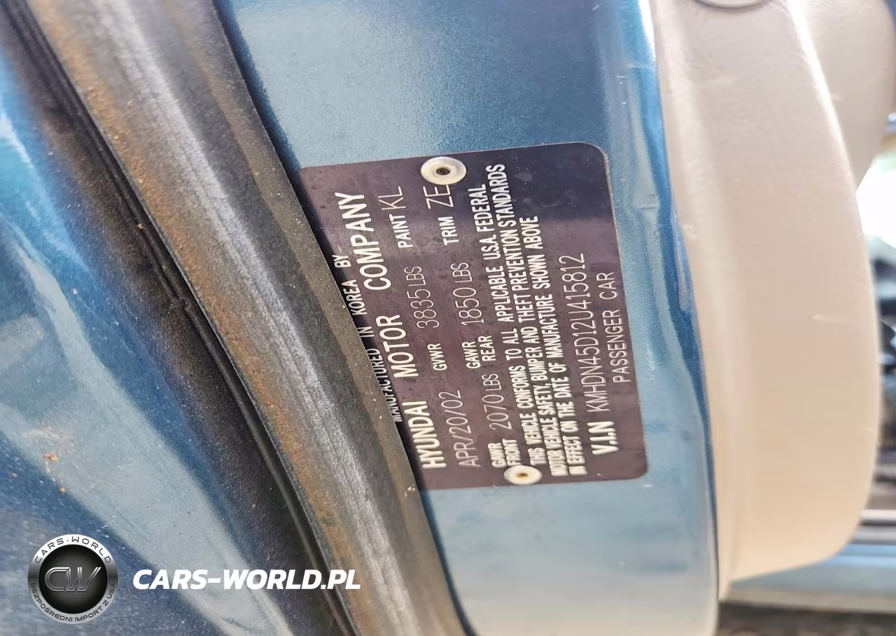 2002 Hyundai Elantra Gls VIN:KMHDN45D12U415812 - 12