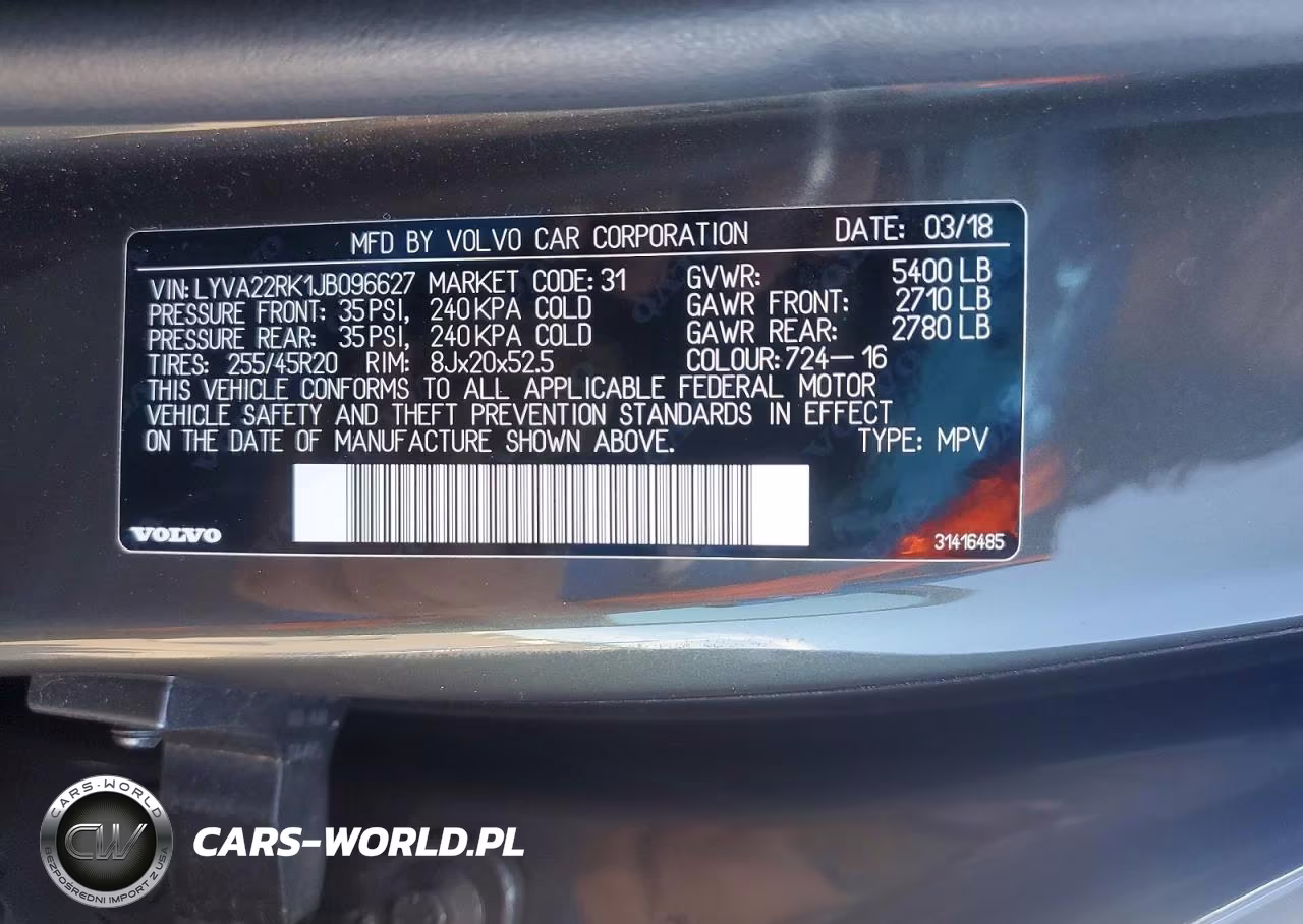 2018 Volvo Xc60 T6 VIN:LYVA22RK1JB096627 - 13