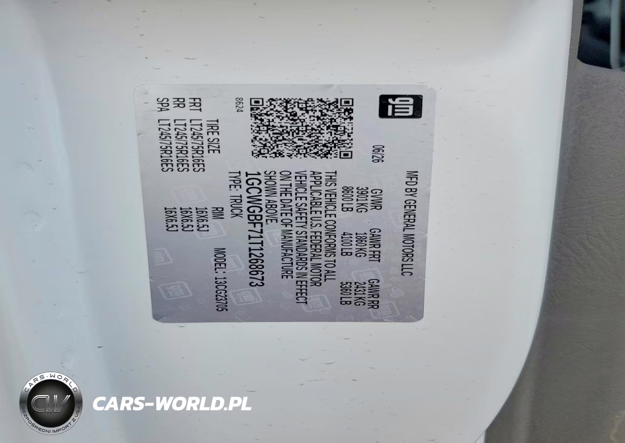 2026 Chevrolet Express 2500 Cargo Delivery Van VIN:1GCWGBF71T1268673 - 14