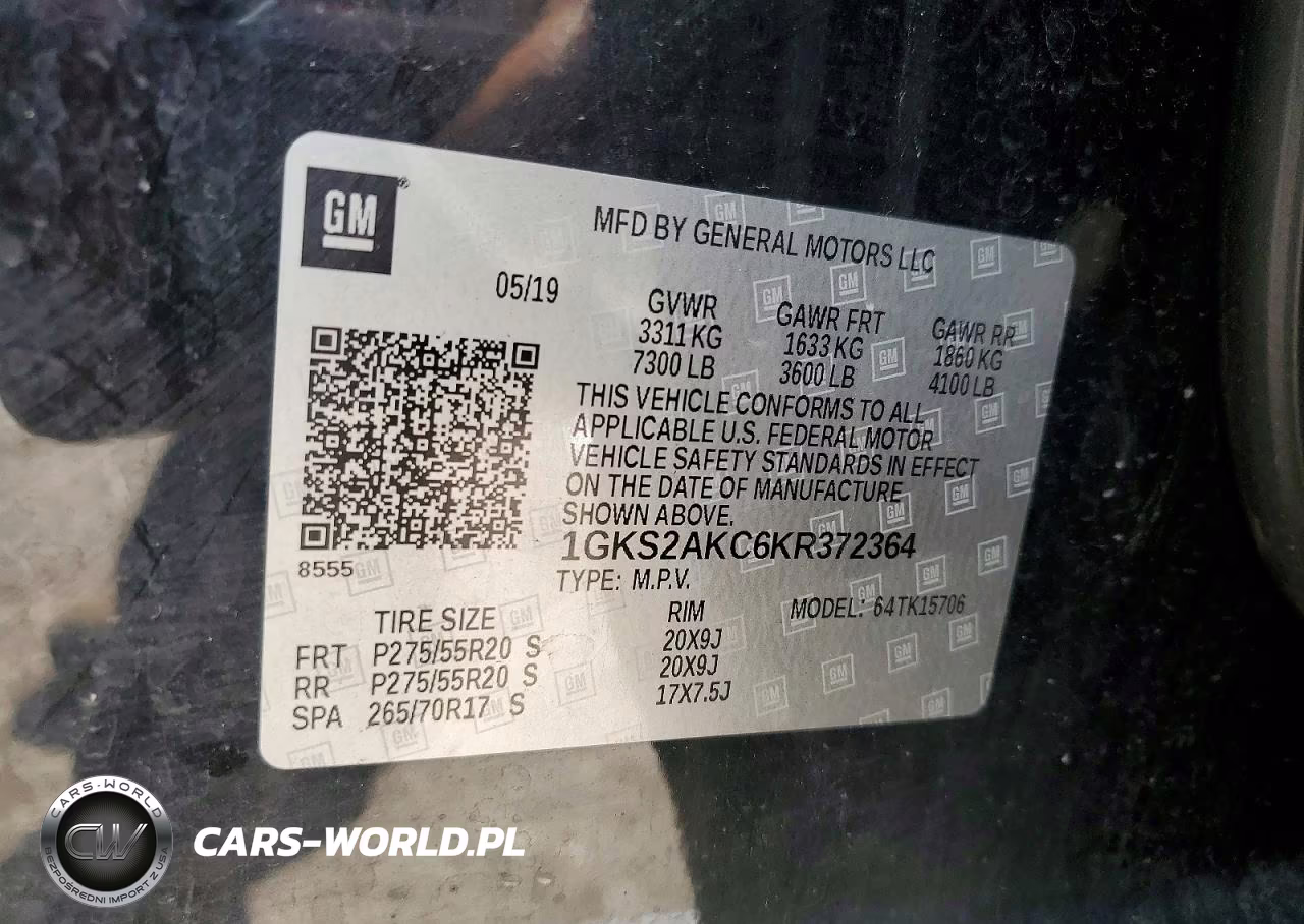2019 GMC Yukon Sle VIN:1GKS2AKC6KR372364 - 13