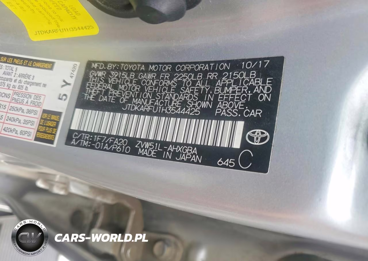 2017 Toyota Prius VIN:JTDKARFU1H3544425 - 12