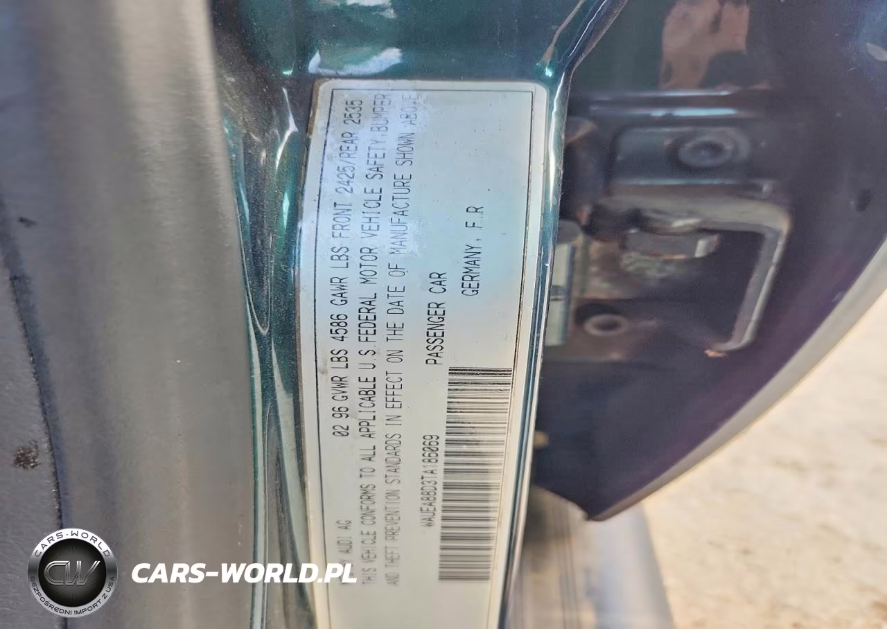 1996 Audi A4 Quattro VIN:WAUEA88D3TA186069 - 12