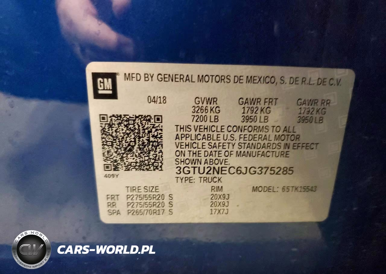 2018 GMC Sierra K1500 Slt VIN:3GTU2NEC6JG375285 - 12