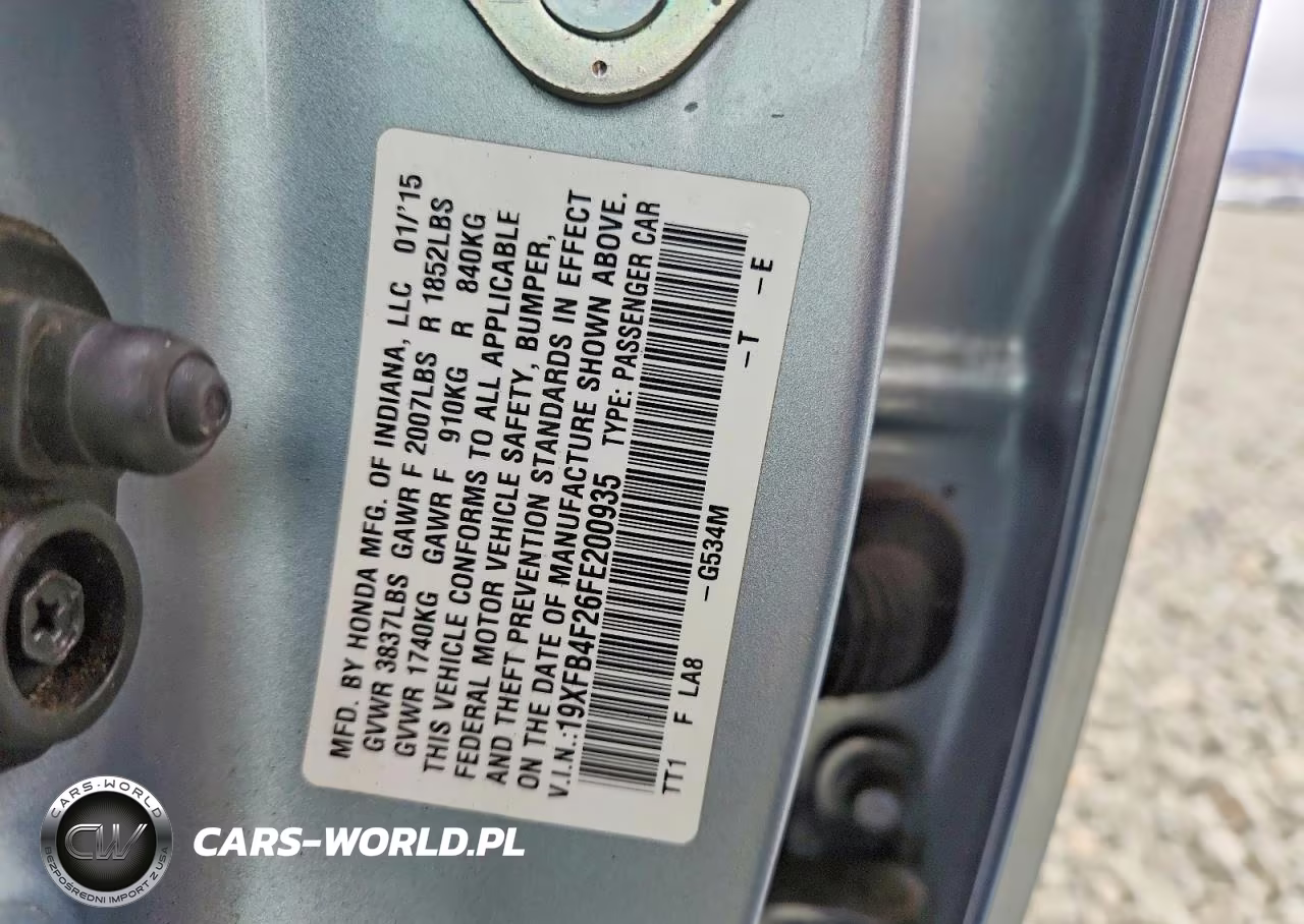 2015 Honda Civic Hybrid VIN:19XFB4F26FE200935 - 12