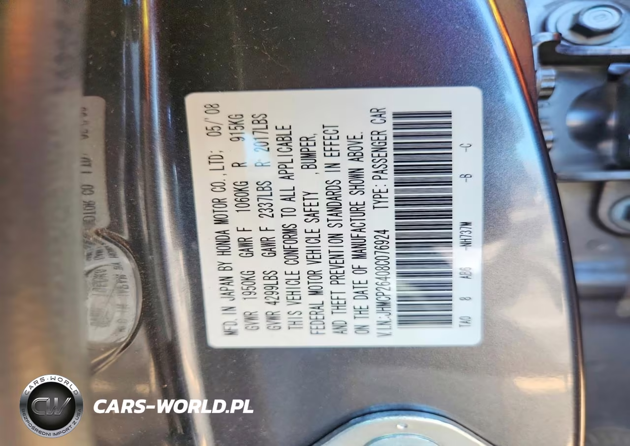 2008 Honda Accord Lxp VIN:JHMCP26408C076924 - 13