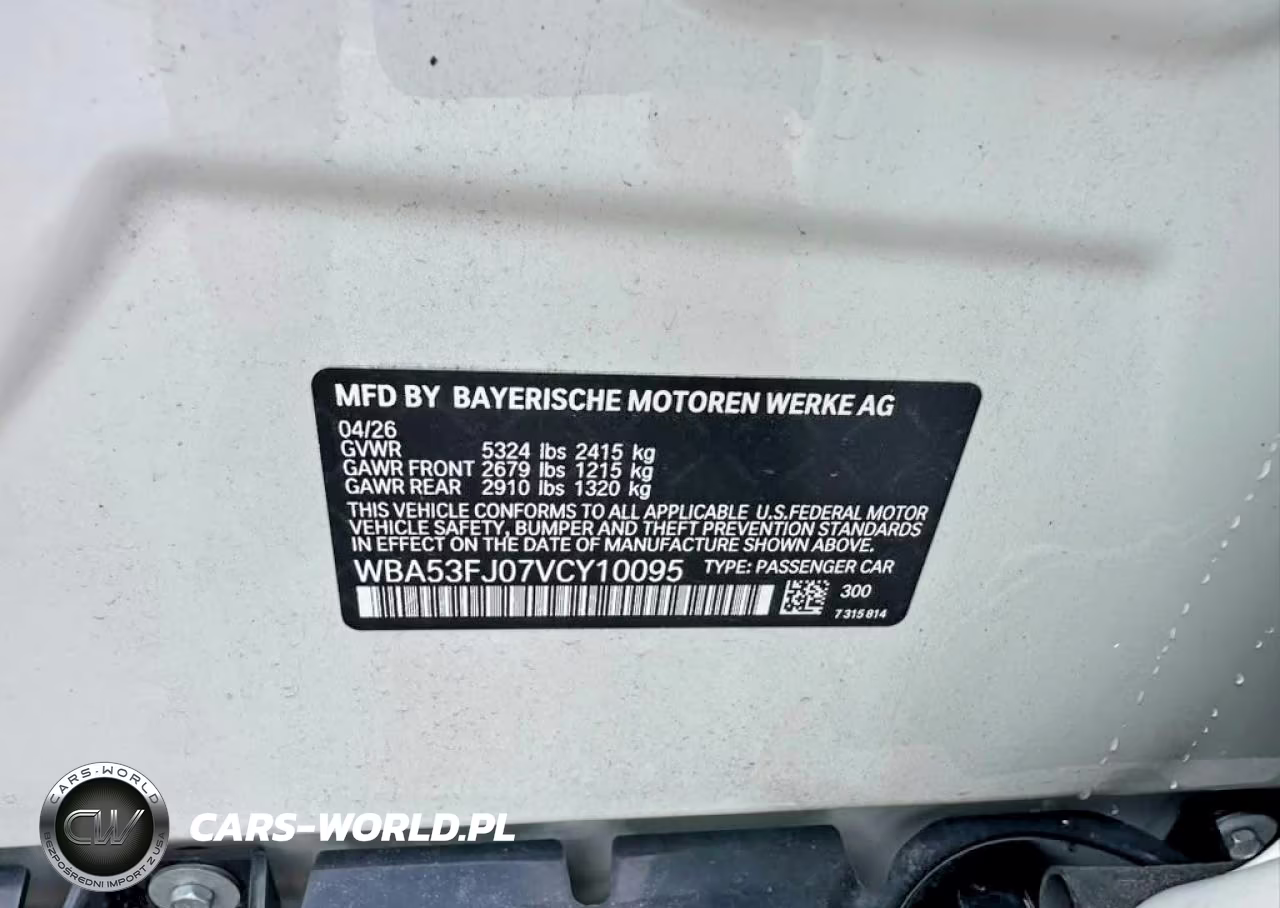2027 BMW 530 Xi VIN:WBA53FJ07VCY10095 - 10