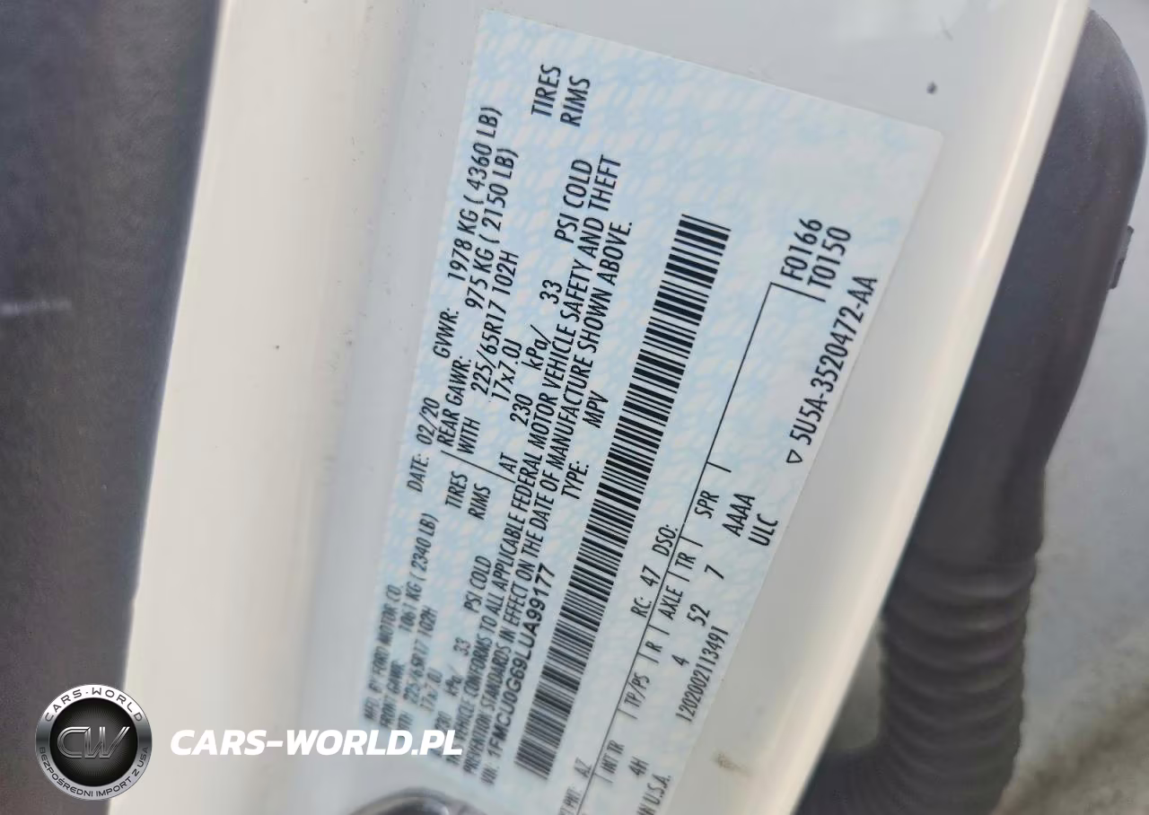 2020 Ford Escape Se VIN:1FMCU0G69LUA99177 - 12