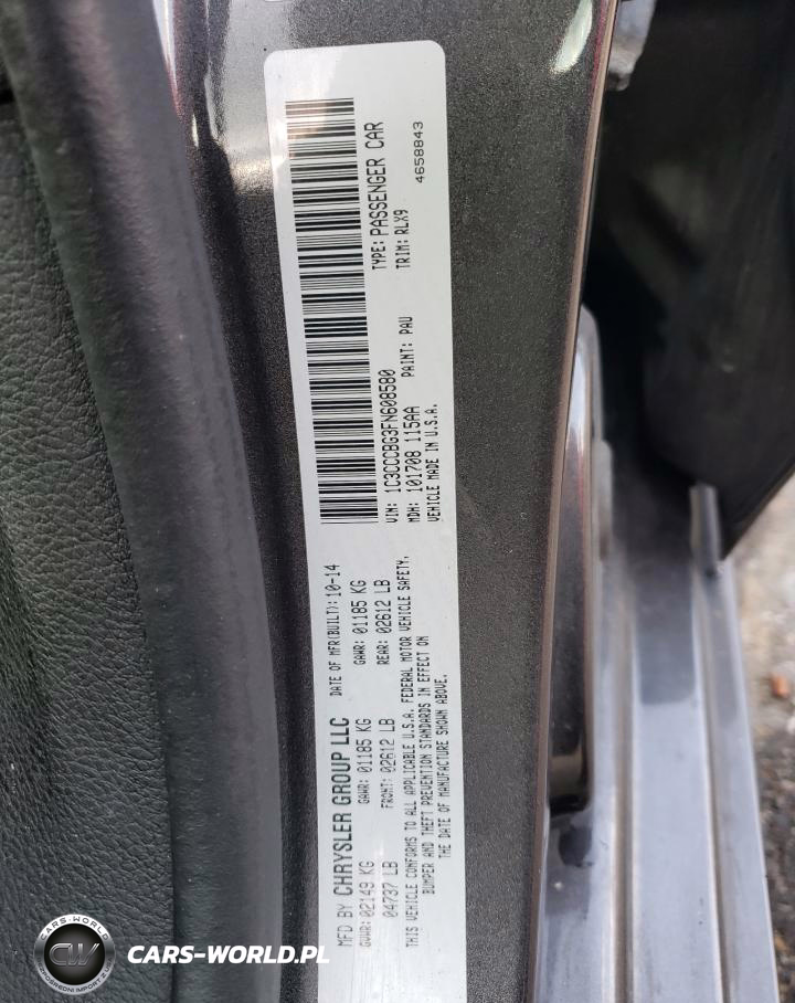 2015 Chrysler 200 S VIN:1C3CCCBG3FN608580 - 12