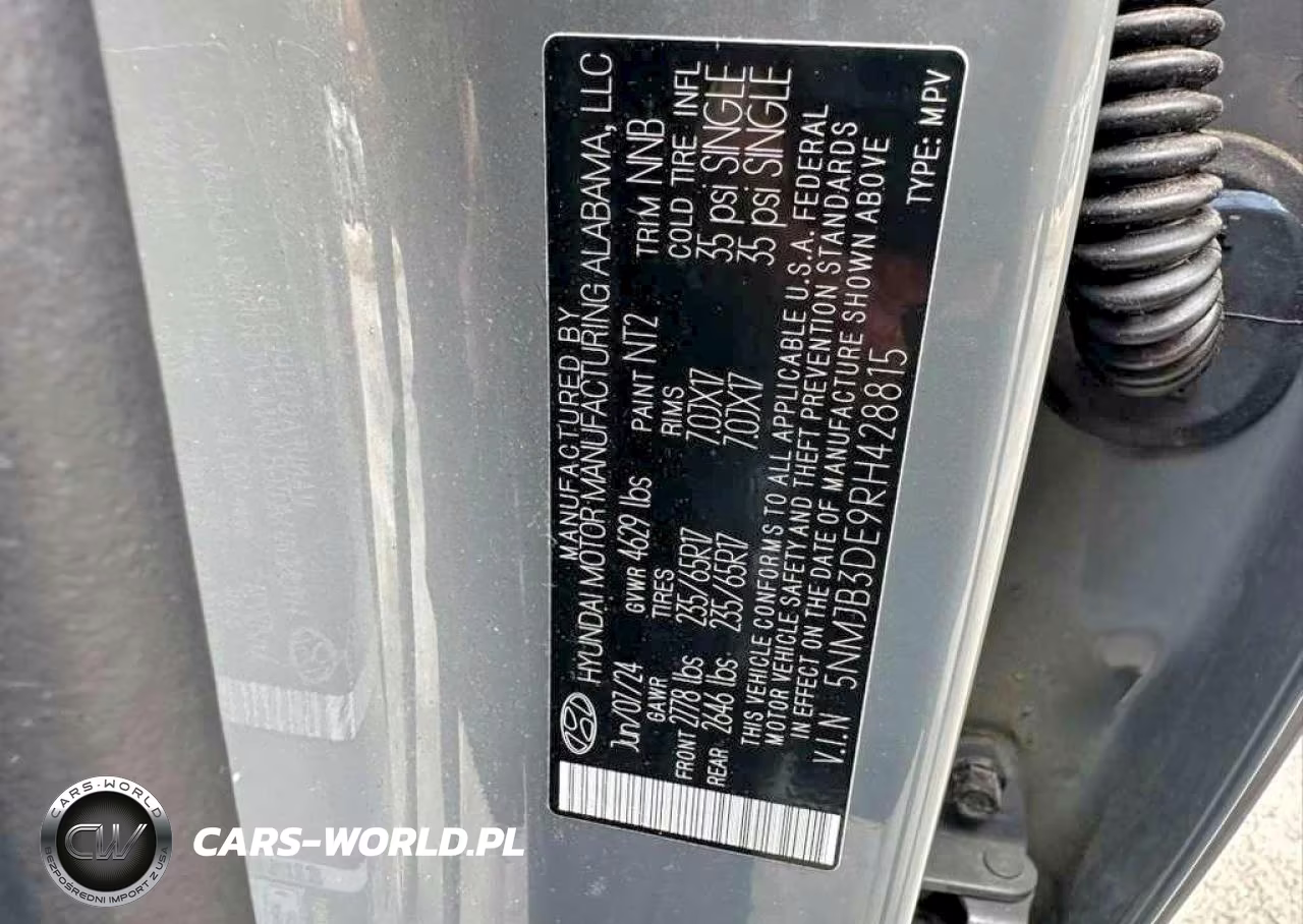 2024 Hyundai Tucson Sel VIN:5NMJB3DE9RH428815 - 10