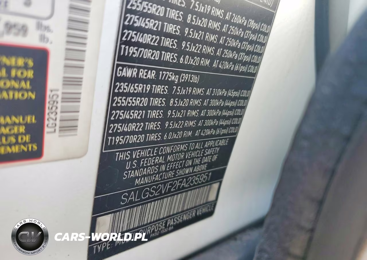 2015 Land Rover Range Rover Hse VIN:SALGS2VF2FA235951 - 12