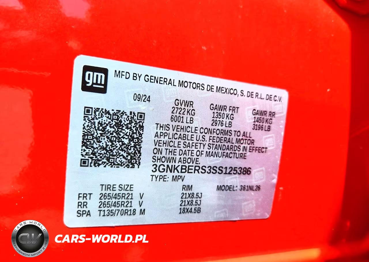 2025 Chevrolet Blazer Rs VIN:3GNKBERS3SS125386 - 14