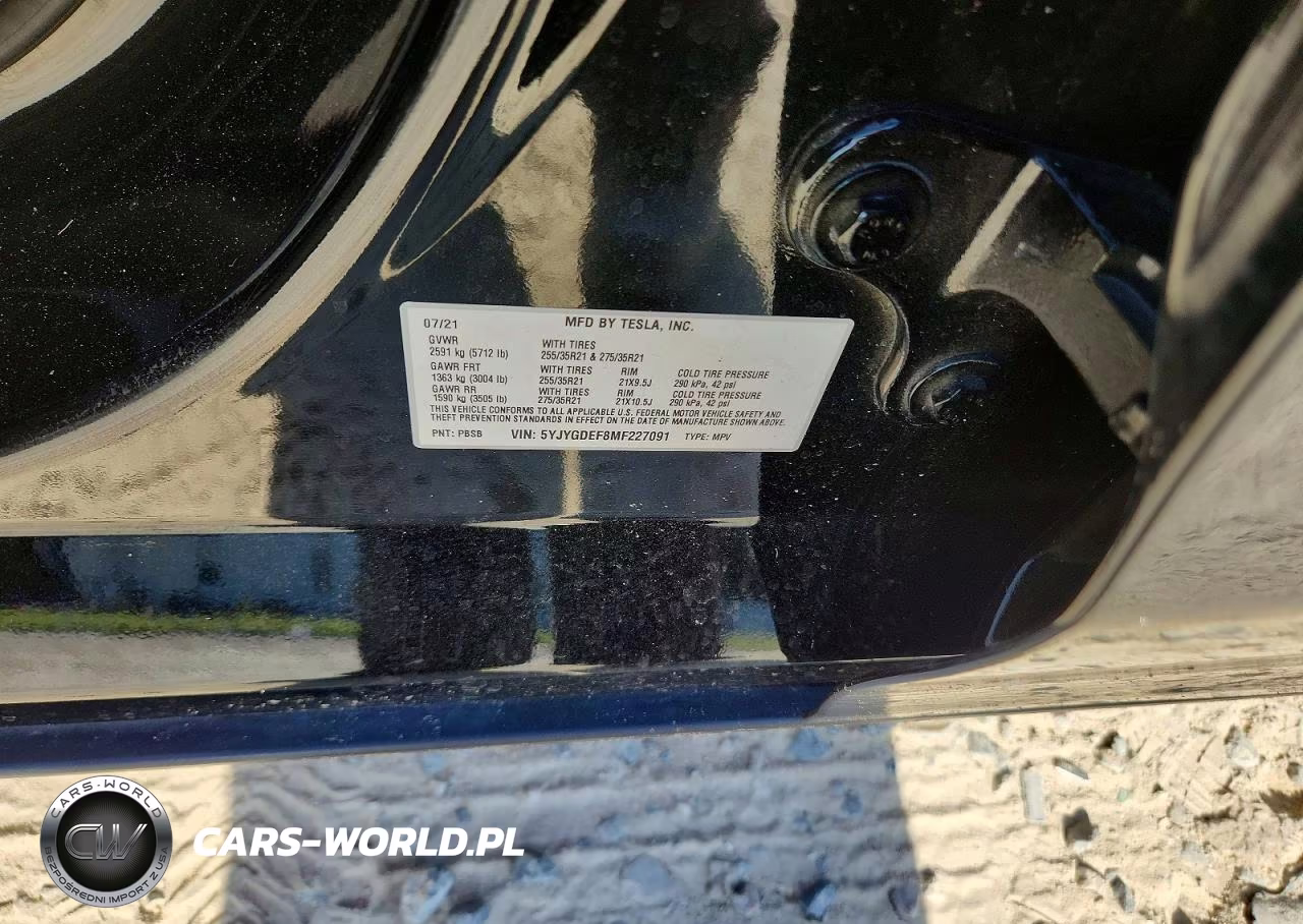 2021 Tesla Model Y VIN:5YJYGDEF8MF227091 - 13