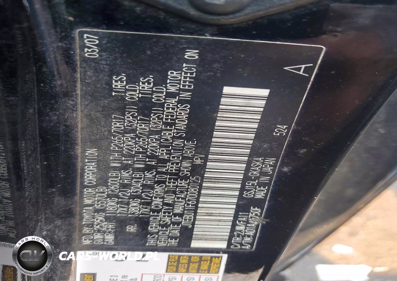 2007 Toyota Fj Cruiser Base VIN:JTEBU11F670080125 - 13