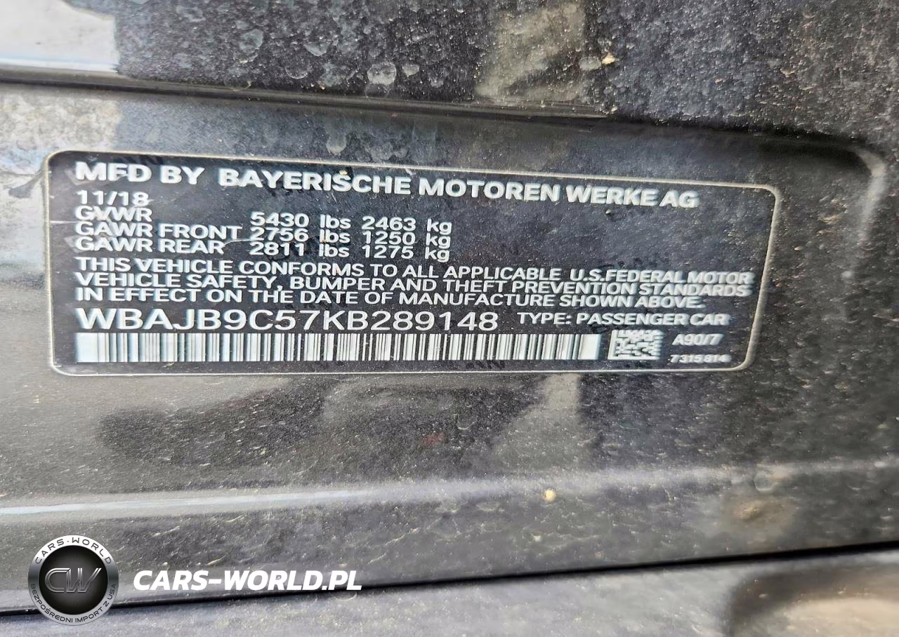2019 BMW M550Xi VIN:WBAJB9C57KB289148 - 12