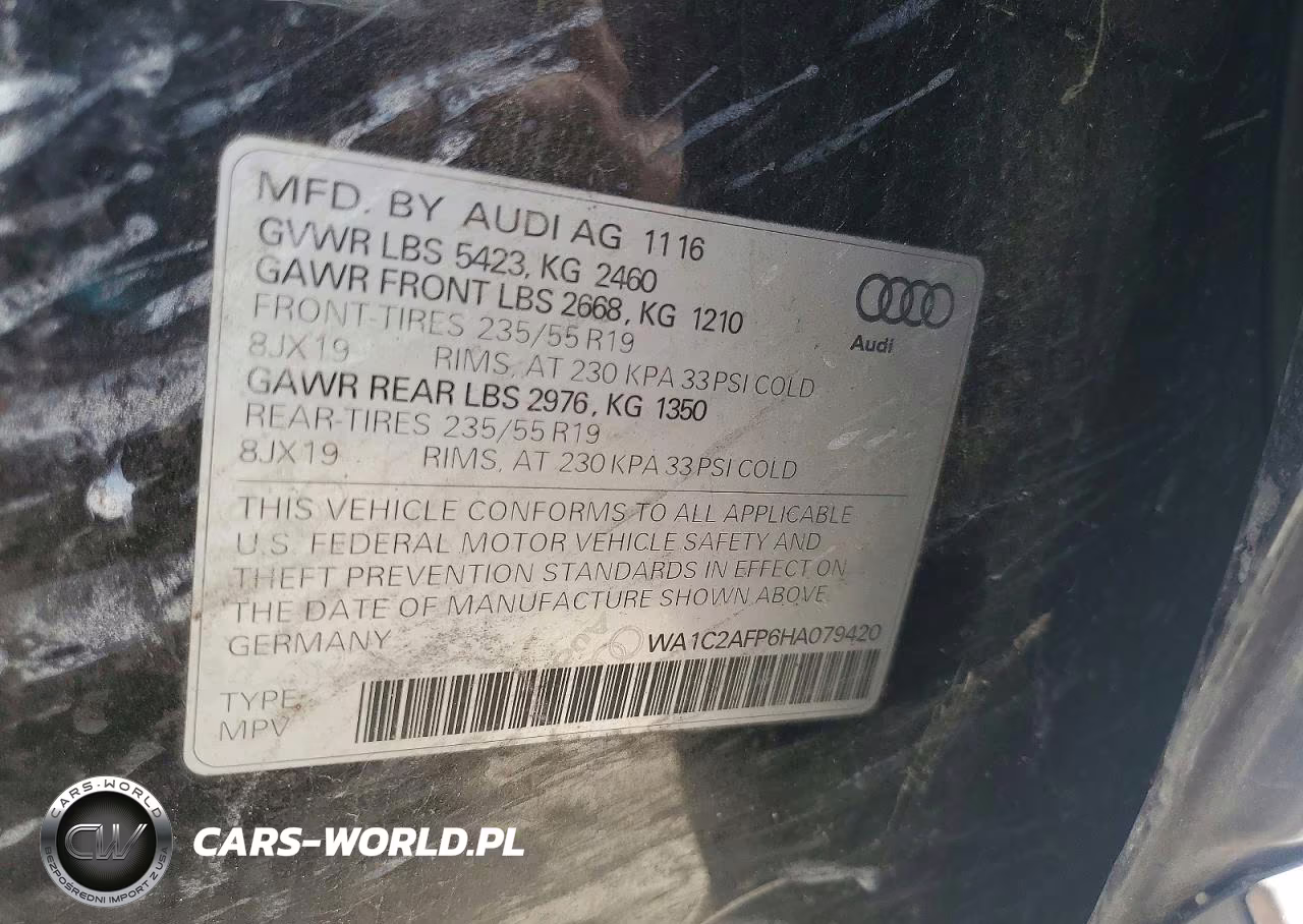 2017 Audi Q5 Premium VIN:WA1C2AFP6HA079420 - 13
