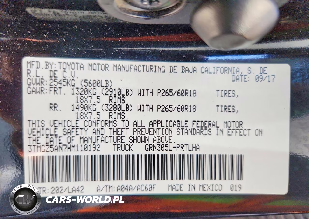 2017 Toyota Tacoma Limited VIN:3TMGZ5AN7HM110192 - 13