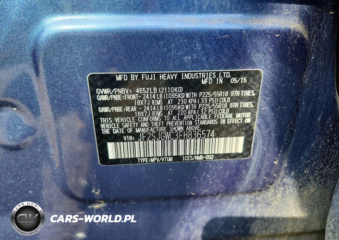 2015 Subaru Forester 2.0Xt Touring VIN:JF2SJGWC3FH836574 - 12