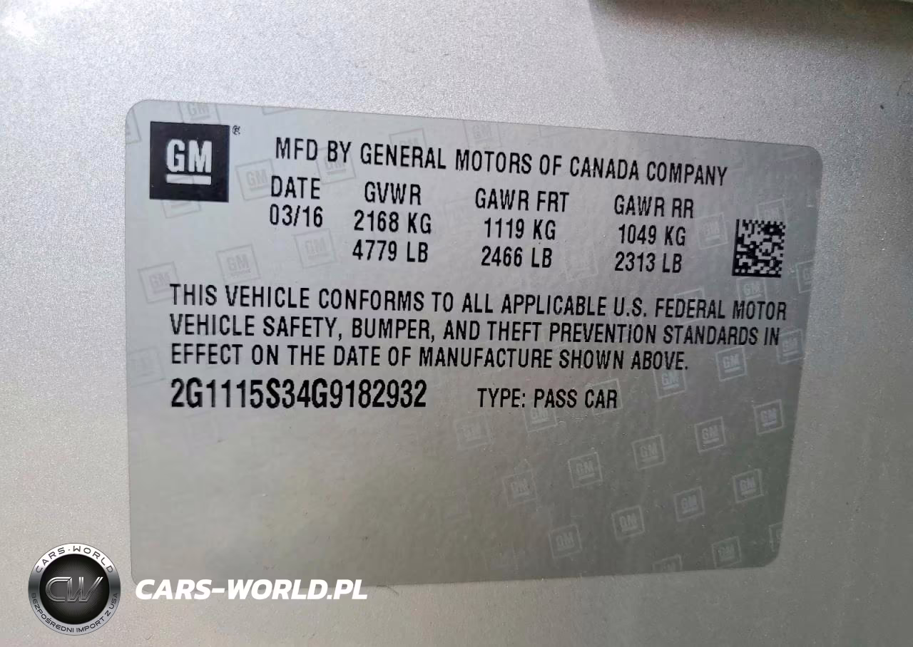 2016 Chevrolet Impala Lt VIN:2G1115S34G9182932 - 12