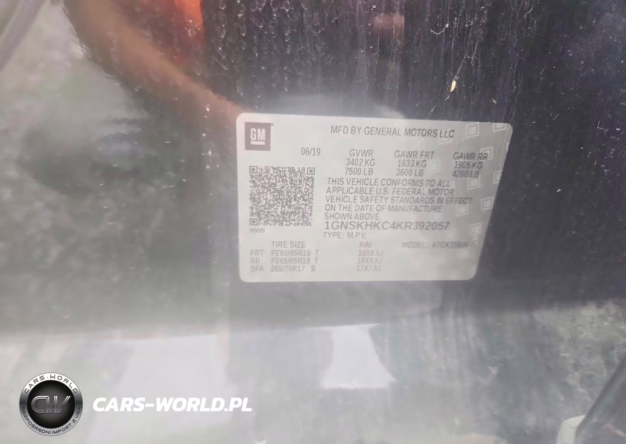 2019 Chevrolet Suburban K1500 Lt VIN:1GNSKHKC4KR392057 - 13