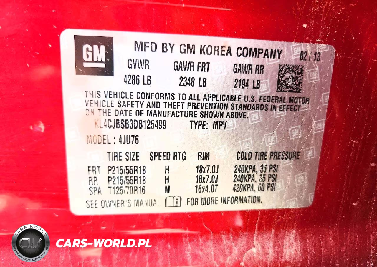 2013 Buick Encore Convenience VIN:KL4CJBSB3DB125499 - 12
