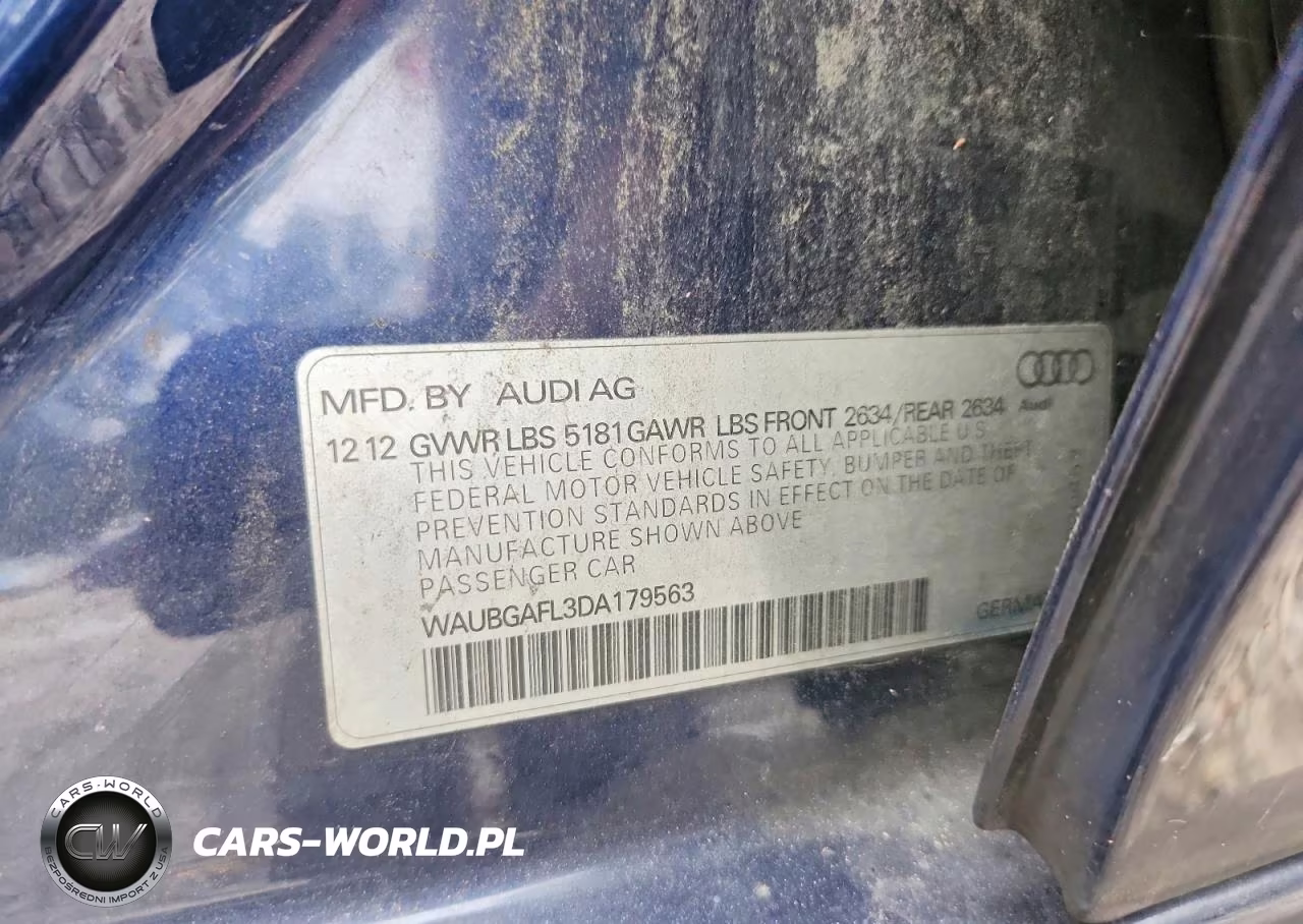 2013 Audi S4 Premium Plus VIN:WAUBGAFL3DA179563 - 12