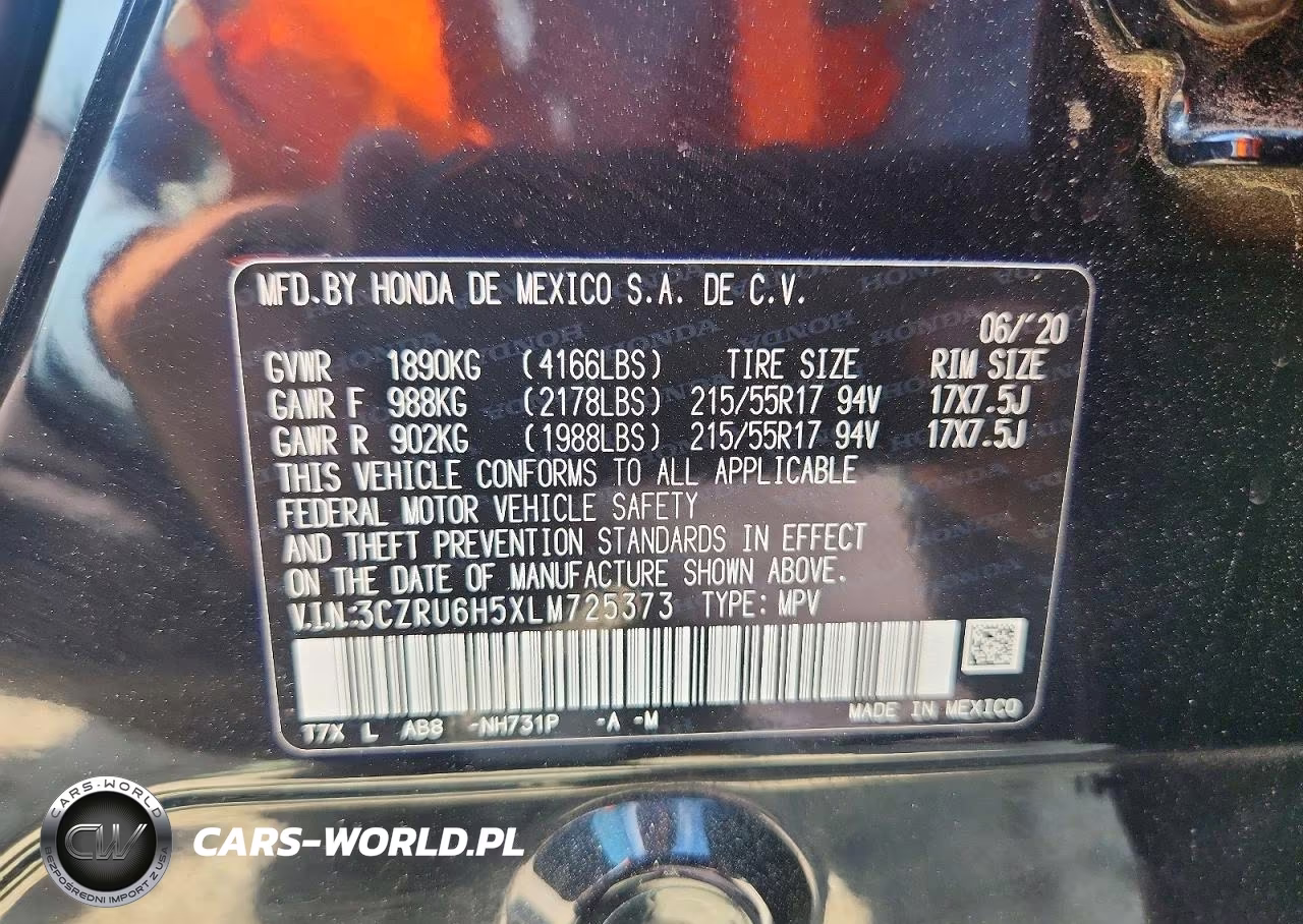 2020 Honda Hr-V Ex VIN:3CZRU6H5XLM725373 - 12