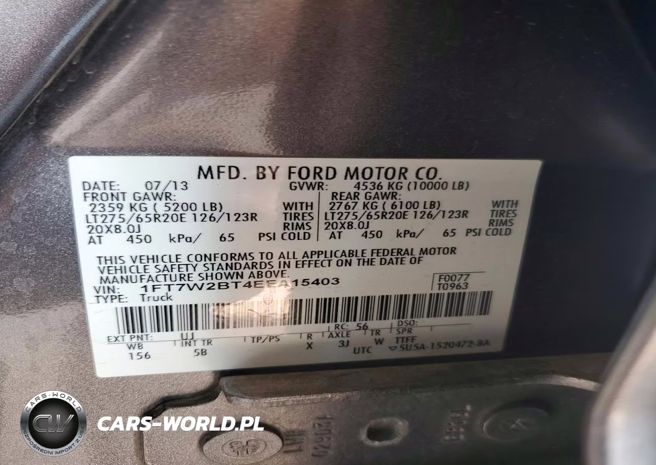 2014 Ford F250 Super Duty VIN:1FT7W2BT4EEA15403 - 13