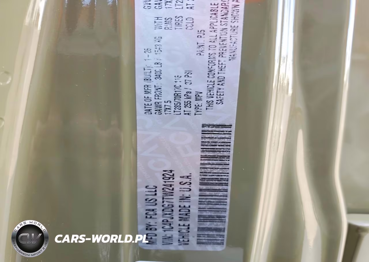 2026 Jeep Wrangler Sport VIN:1C4PJXDG7TW241924 - 13
