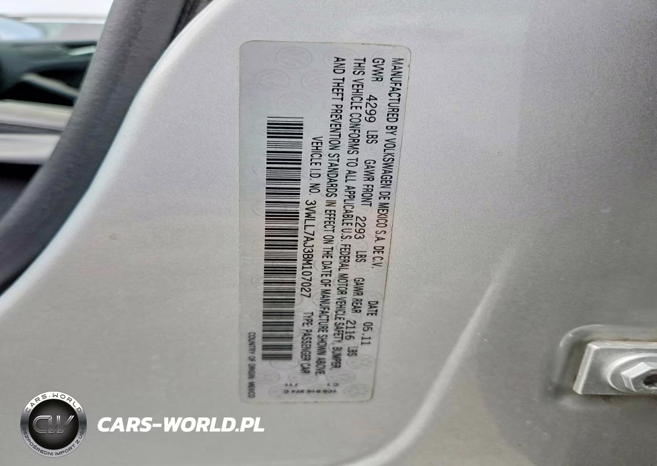 2011 Volkswagen Jetta Tdi VIN:3VWLL7AJ3BM107027 - 12