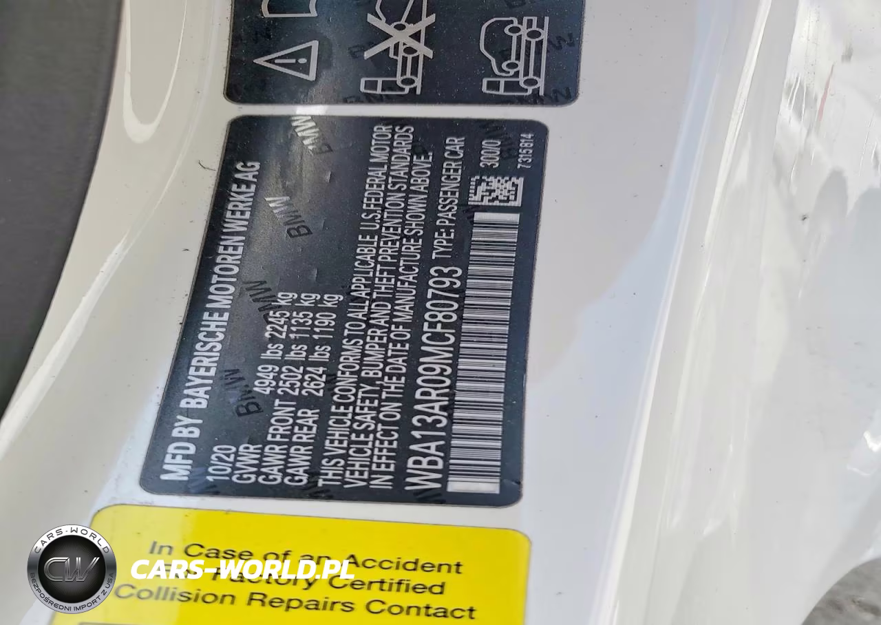 2021 BMW M440Xi VIN:WBA13AR09MCF80793 - 12