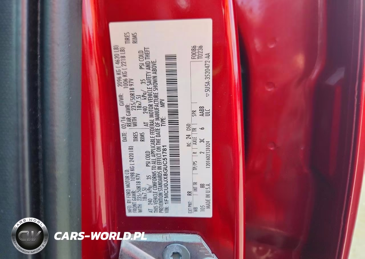 2016 Ford Escape Titanium VIN:1FMCU0JX8GUC51781 - 14