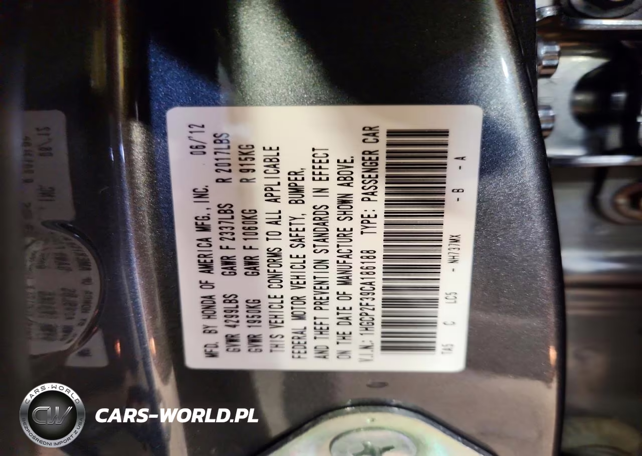 2012 Honda Accord Lx VIN:1HGCP2F39CA186188 - 13