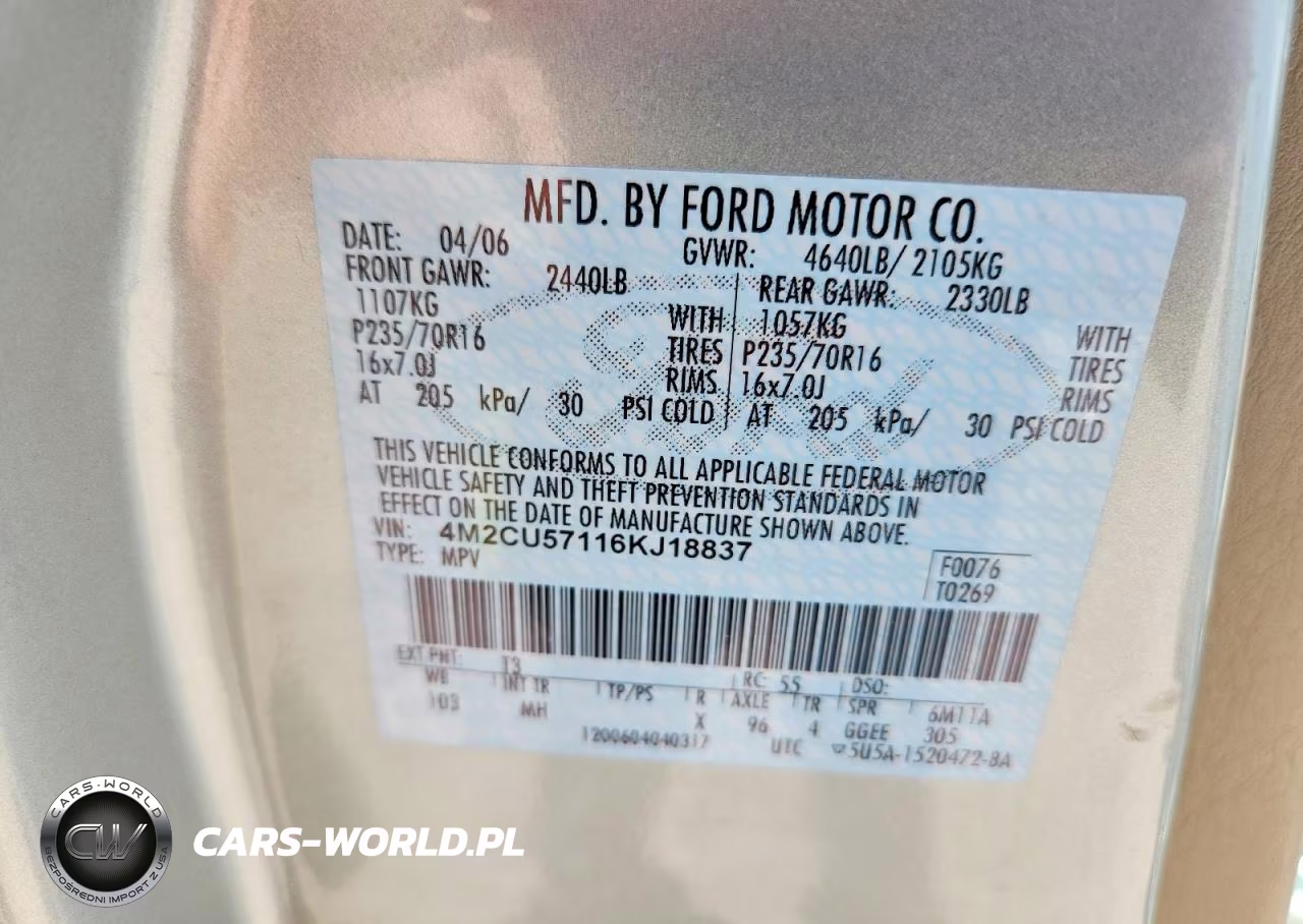 2006 Mercury Mariner VIN:4M2CU57116KJ18837 - 12