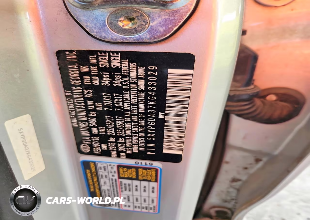 2019 Kia Sorento Lx VIN:5XYPGDA37KG433029 - 12