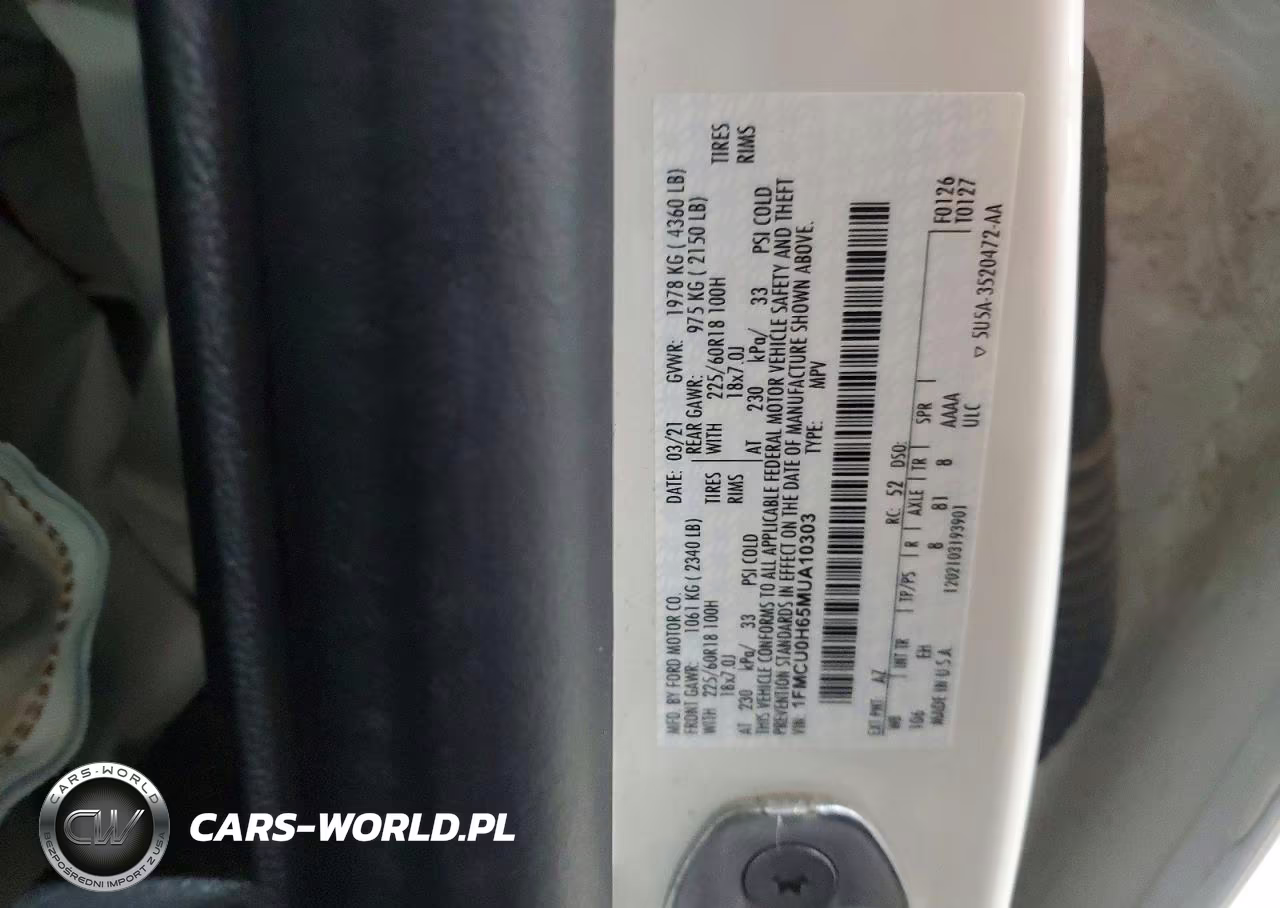 2021 Ford Escape Sel VIN:1FMCU0H65MUA10303 - 14
