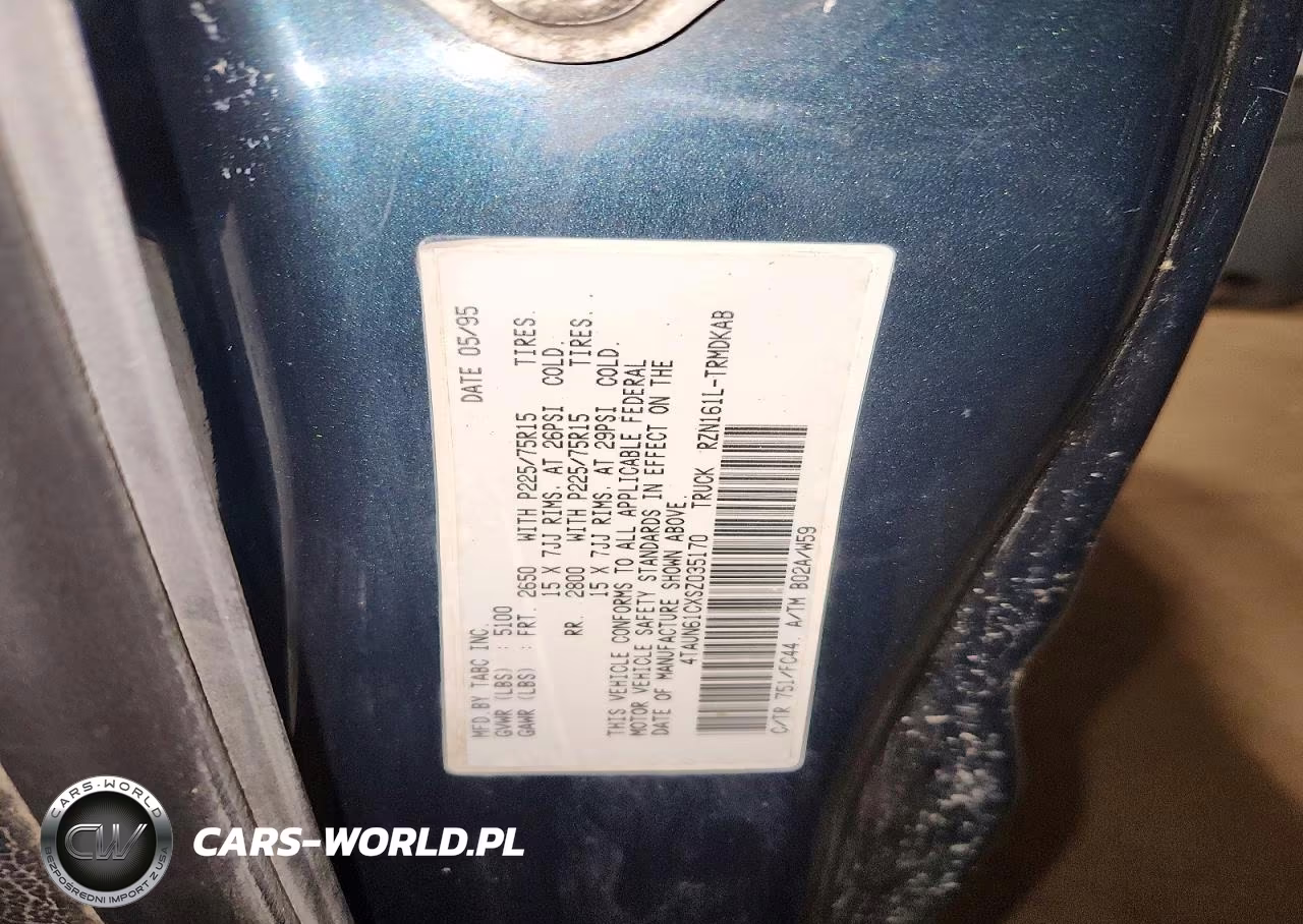 1995 Toyota Tacoma Base VIN:4TAUN61CXSZ035170 - 13