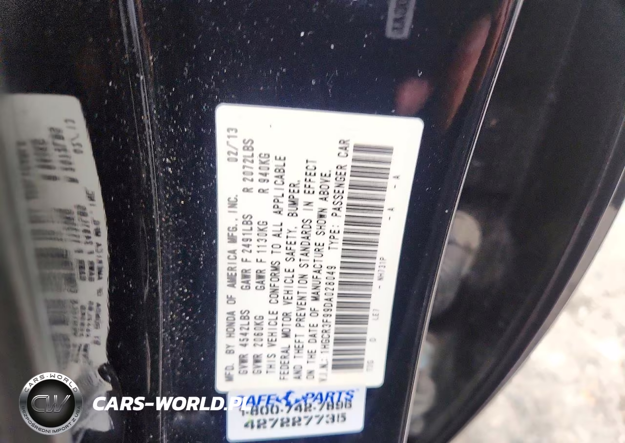 2013 Honda Accord Touring VIN:1HGCR3F99DA028049 - 12