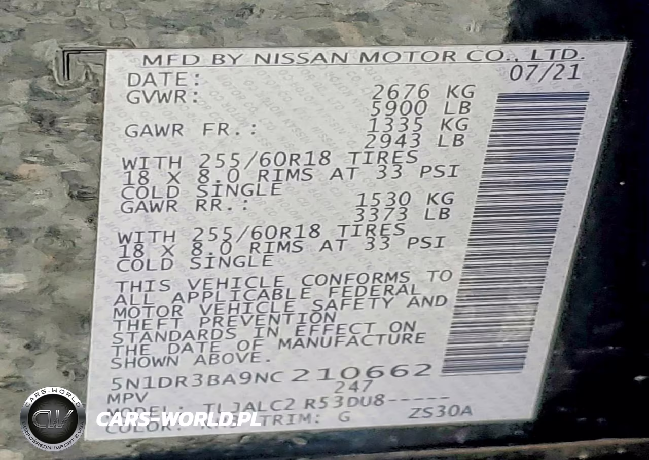 2022 Nissan Pathfinder Sv VIN:5N1DR3BA9NC210662 - 14