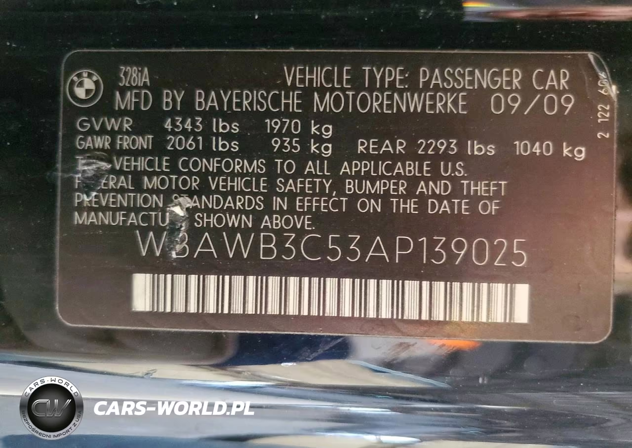 2010 BMW 328 I VIN:WBAWB3C53AP139025 - 12
